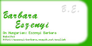 barbara eszenyi business card